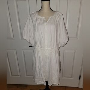 Old Navy Puff-Sleeve White Mini Dress